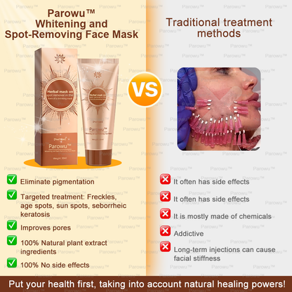 🏵️ Parowu™ Whitening and Spot-Removing Face Mask Suitable for face and body – 👩‍⚕️ Natural ingredients permanently remove age spots, freckles, sun spots, and liver spots.